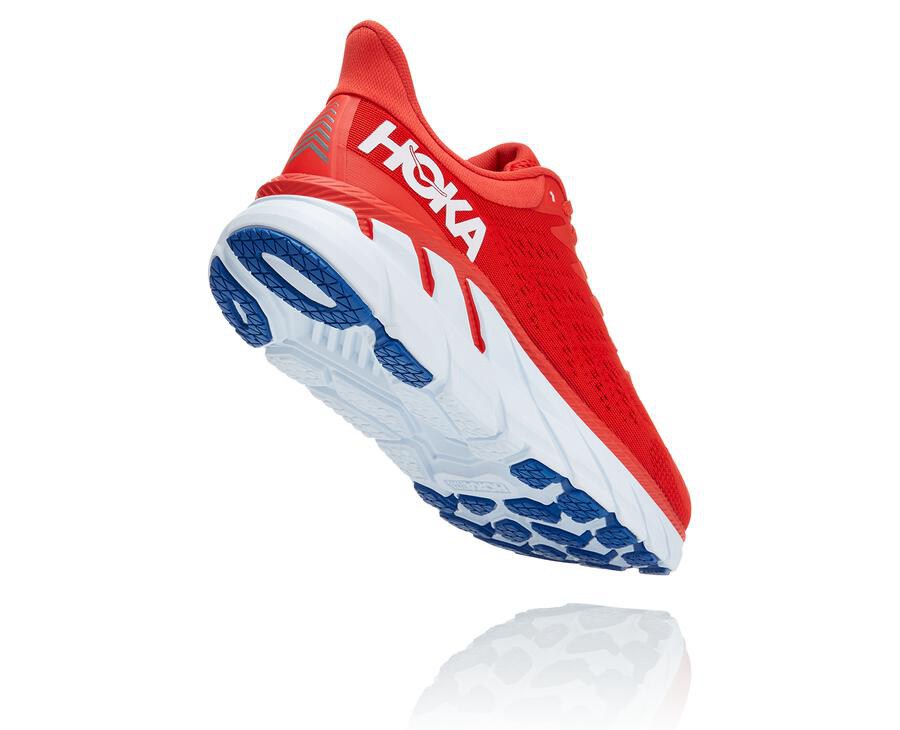 Hoka One One Tenisky Panske Červené/Biele - Clifton 7 - 13547-XJUV